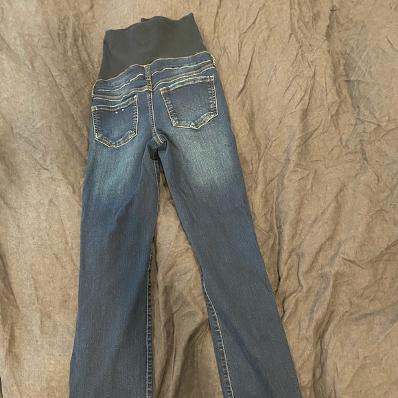 NWOT Thyme Maternity Dark Wash Jeans Sz XS - Picture 2 of 3